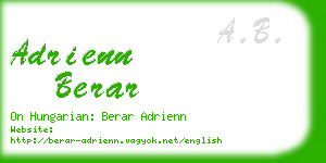adrienn berar business card